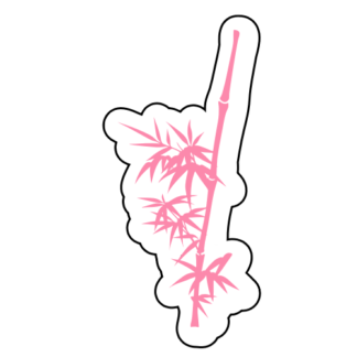 Bamboo Stick Sticker (Pink)